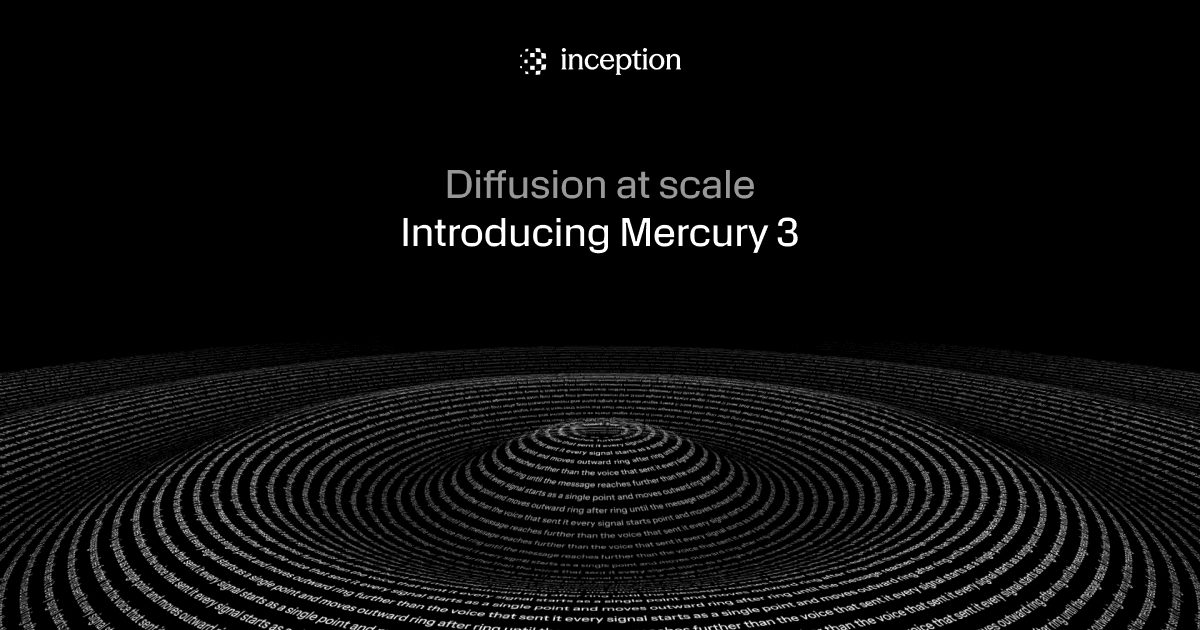 Заголовочная иллюстрация Inception Labs к релизу Mercury 3