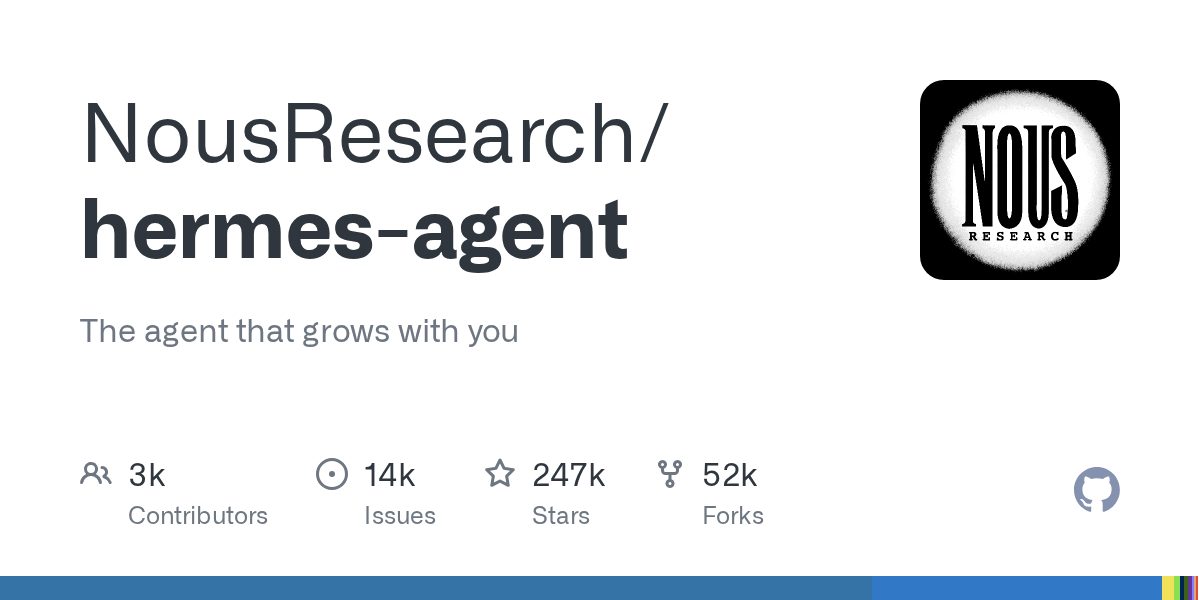 🤖 NousResearch представила агента hermes-agent
