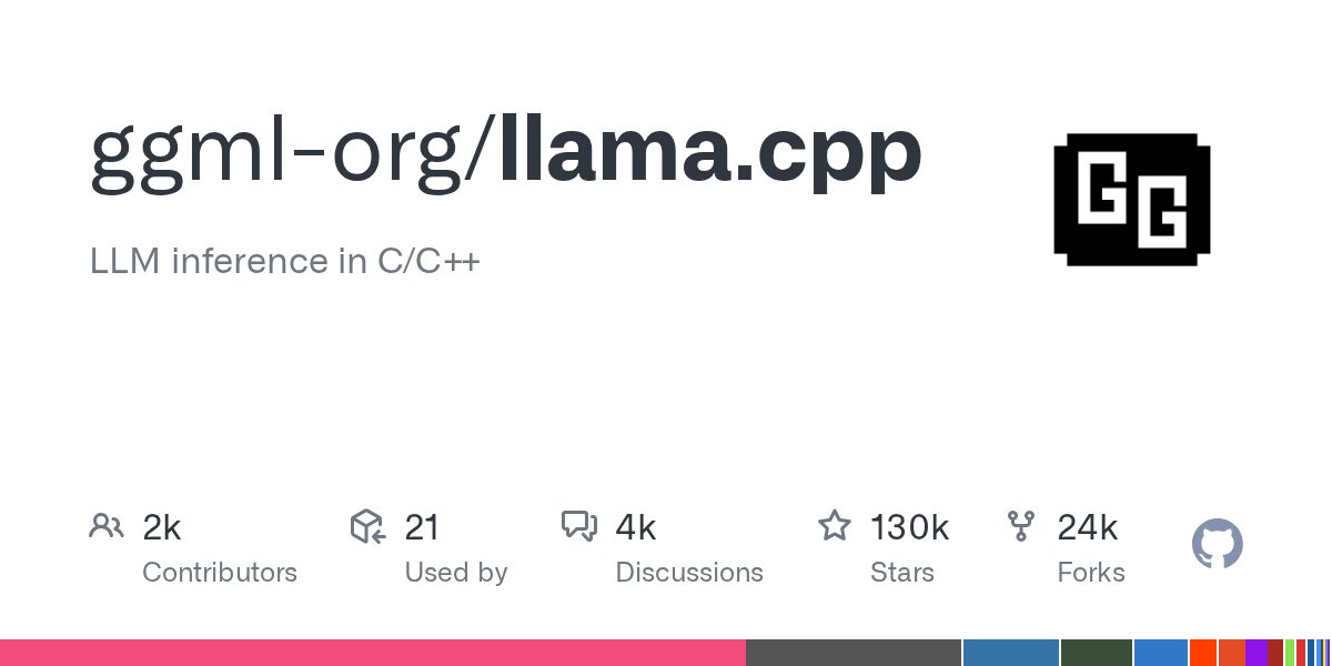 🦙 llama.cpp лидирует в трендах GitHub как движок вывода LLM на C/C++