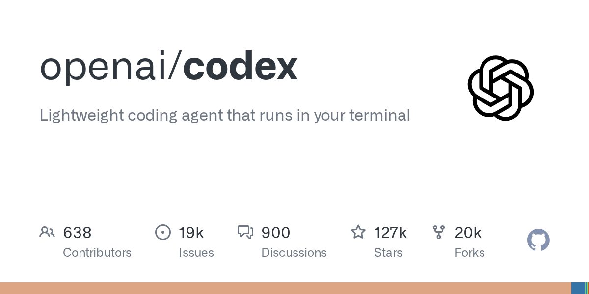 💻 openai/codex — лёгкий агент для программирования в терминале