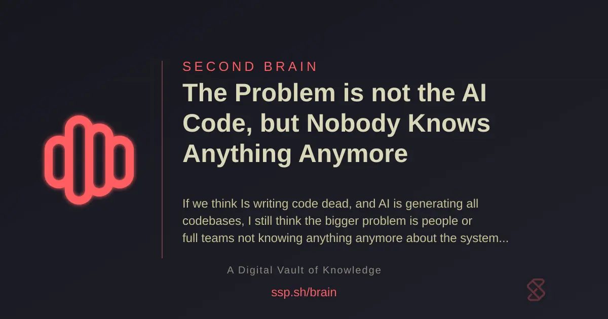 The problem is not AI code, but not knowing about system architecture or intent